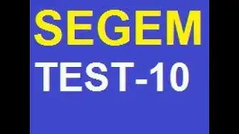 Video thumbnail for Segem Test 10 Segem Çıkmış Sorular