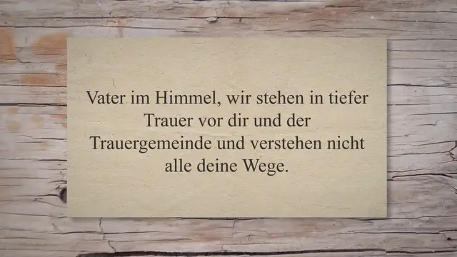 Video thumbnail for 22 evangelische Gebete für Verstorbene