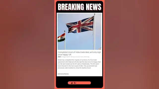 Video thumbnail for Live News | UK PM  Make India Trade Deal Happen | #shorts #news