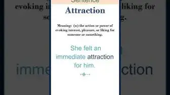 Video thumbnail for Attraction meaning | Attraction in a Sentence | Most common words in English #shorts
