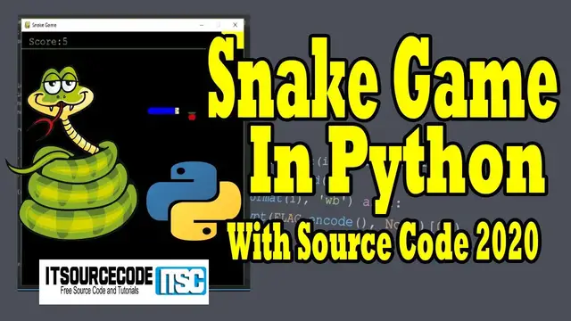 Video thumbnail for Snake Game In Python Code | Snake Game In Python With Source Code Free Download 2020