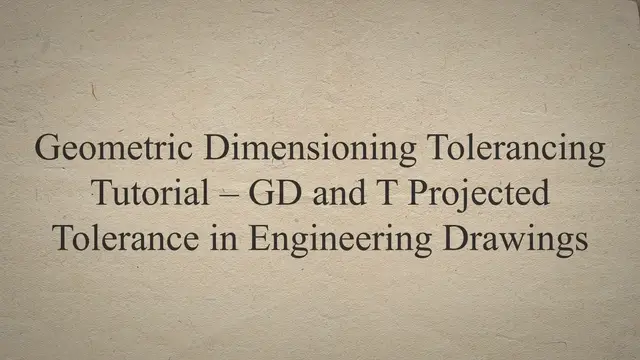 Video thumbnail for Geometric Dimensioning Tolerancing Tutorial – GD&T Projected Tolerance in Engineering Drawings