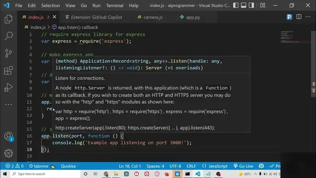 Video thumbnail for Github Copilot Tool in Visual Studio Code Crash Course 2022 To Write Code Like Pro Using AI