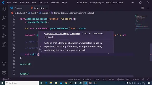 Video thumbnail for How to Extract Youtube VideoID From Youtube URL in Vanilla Javascript Using Split & Substring Method
