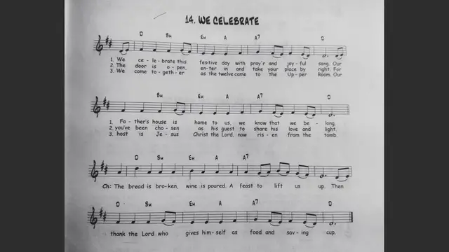 Video thumbnail for We Celebrate - Catholic Mass Song Sheet Music