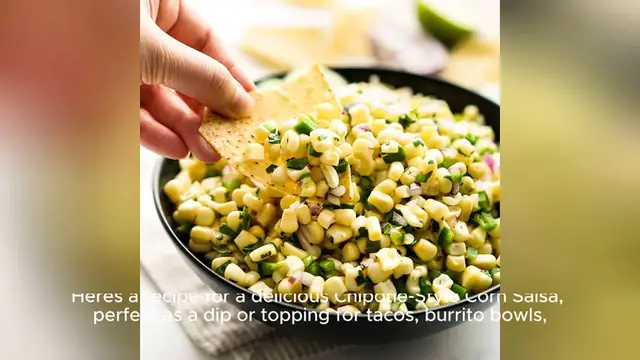 Video thumbnail for chipotle corn salsa recipe
