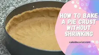 Video thumbnail for How To Bake A Pie Crust Without Shrinking