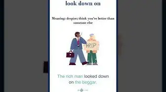 Video thumbnail for Look down on meaning | look down on sentences | Common English Idioms #shorts
