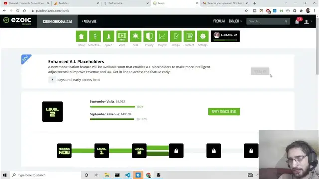 Video thumbnail for Ezoic Ads Announces New Monetization Feature Enhanced AI Placeholders on Level Dashboard