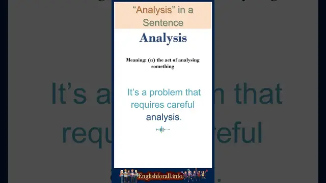 Video thumbnail for Analysis meaning | Analysis in a Sentence | Most common words in English #shorts