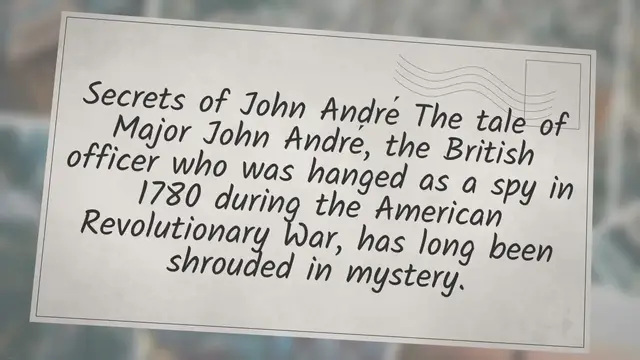 'Video thumbnail for Secrets Of John André'
