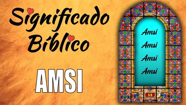 Video thumbnail for Amsi Significado Bíblico | ¿Qué Significa Amsi en la Biblia? 🙏