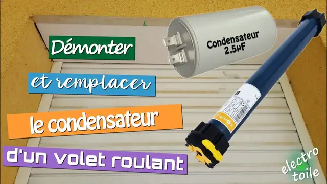 Video thumbnail for Panne volet roulant électrique ou store banne ⚡ Démonter et remplacer le condensateur du moteur 🔩