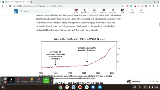 Video thumbnail for Why Economic Progress is only 200 years old. Real GDP per capita.
