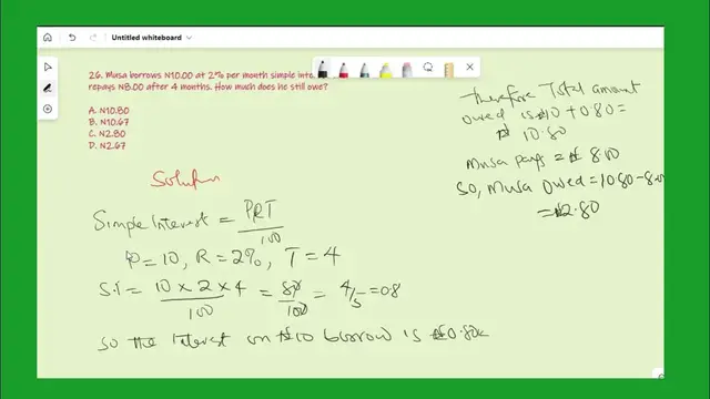 Video thumbnail for Mathematics 2021 JAMB Past Questions and Answers | Questions 21 - 30