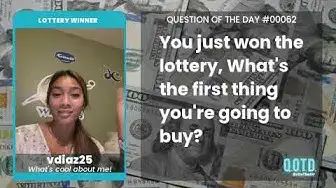 Video thumbnail for vdiaz is paying for college with her lottery winnings. Good investment!