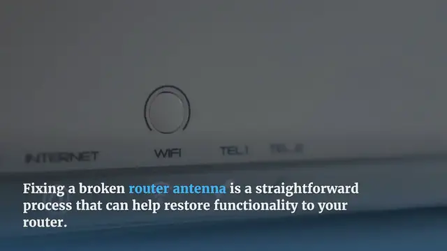 Video thumbnail for How to Fix a Broken Router Antenna?