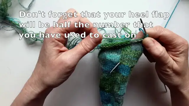 'Video thumbnail for Patchwork socks - ribbed heel flap'