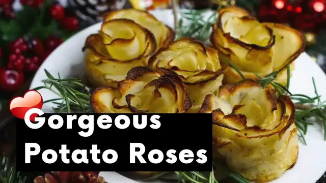 Video thumbnail for Crispy Potato Roses | Potato Rosette | Gorgeous Sidedish