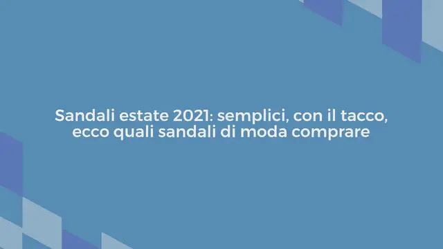 Video thumbnail for Sandali estate 2021
