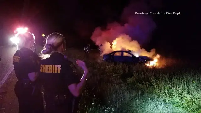 Video thumbnail for Fiery Forestville Crash