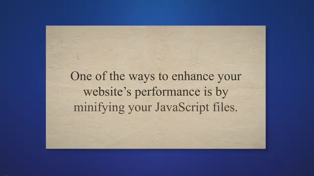 Video thumbnail for How To Minify Javascript