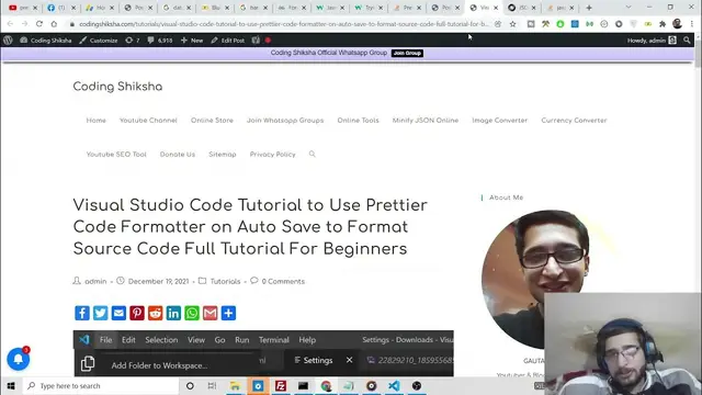 Video thumbnail for Visual Studio Code Tutorial to Use Prettier Code Formatter on Auto Save to Format Source Code