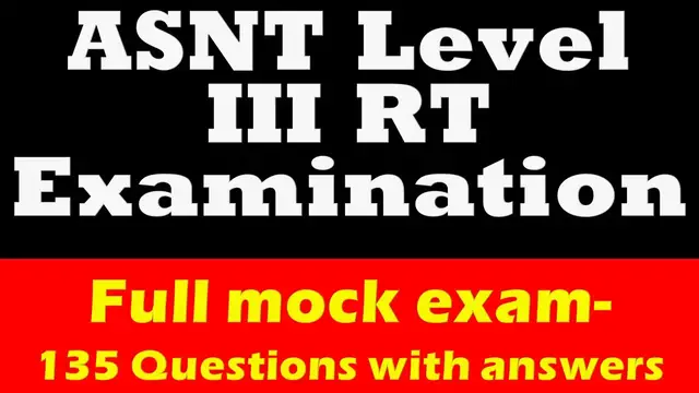 Video thumbnail for RT Level 3 full mock examination with questions and answers