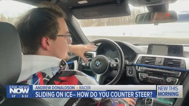 'Video thumbnail for Sliding on Ice Counter Steering'