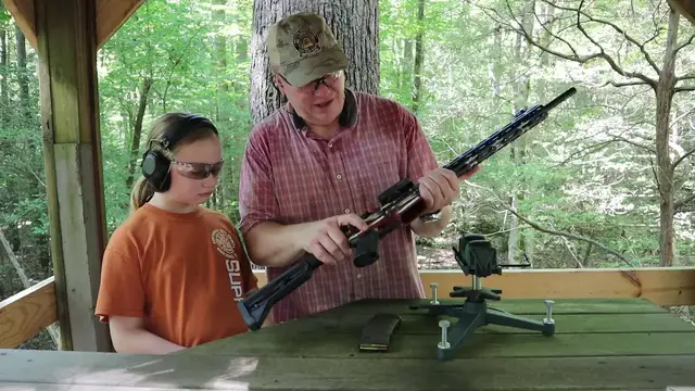 'Video thumbnail for Double Eagle Gunworks.  Emma Shoots an AR-15 and a .22 Revolver!'