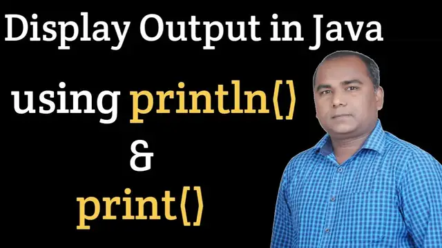 Video thumbnail for How to Display Output Using println and print in JAVA