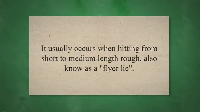 Video thumbnail for What Is A Flyer In Golf?