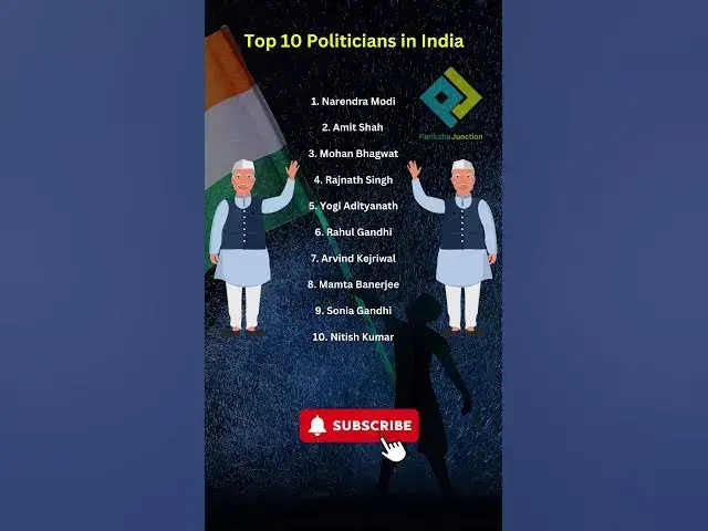 Video thumbnail for Top 10 Politicians in India #indianpolitics #politics #india | #ParikshaJunction | #MuftShiksha