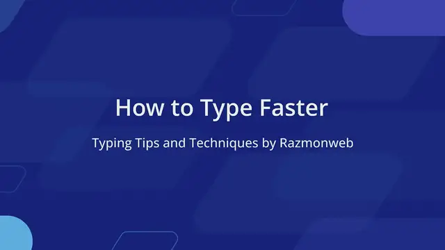 Video thumbnail for How to Type Faster: Typing Tips and Techniques by Razmonweb