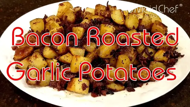 Video thumbnail for Bacon Roasted Garlic Potatoes | Dining In With Danielle