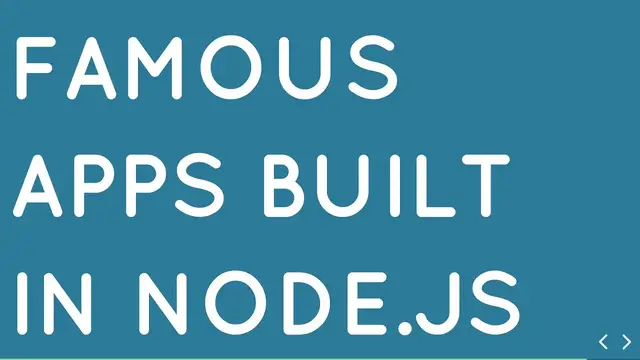 Video thumbnail for Top 9 Famous Apps Made With Node.js