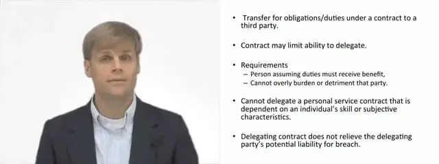 'Video thumbnail for Delegation of a Contract'