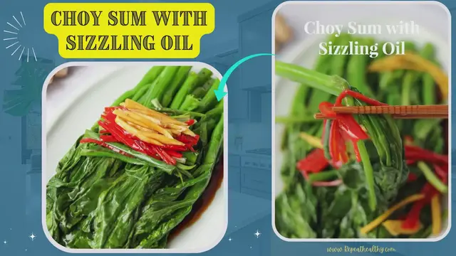 Video thumbnail for Choy Sum with Sizzling Oil