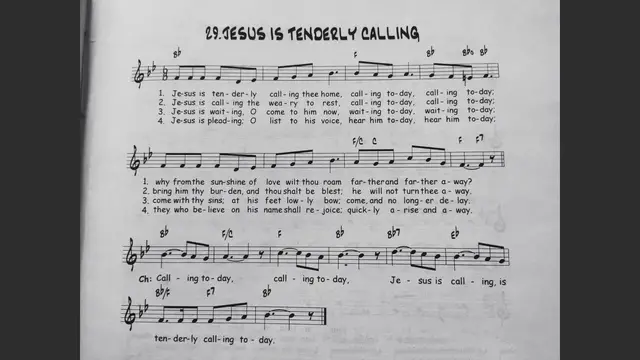 Video thumbnail for Jesus is Tenderly Calling - Catholic Mass Song Sheet Music