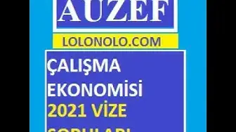 Video thumbnail for Çalışma Ekonomisi 2021 Vize Soruları