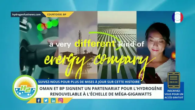 Video thumbnail for [French] Oman and BP sign renewable hydrogen partnership on mega-gigawatt scale