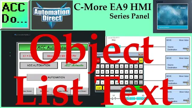 Video thumbnail for C-More EA9 HMI Series Panel Object List Text