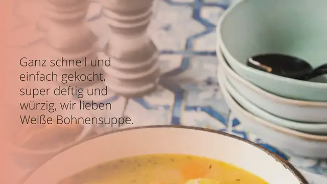 Video thumbnail for Deftige Weiße Bohnensuppe – vegan
