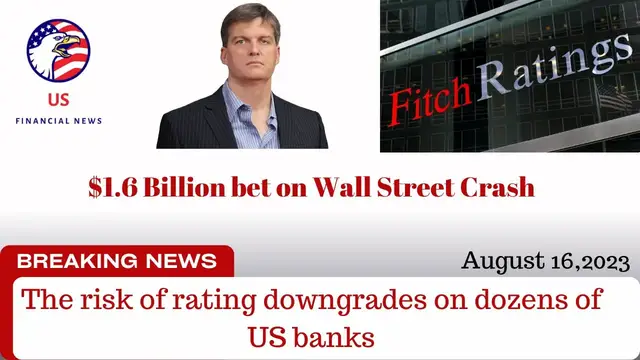 'Video thumbnail for Michael Burry's $1.6 Billion on Market crash, Fitch's downgrades and Goldmann sach cuts 3200 jobs.'