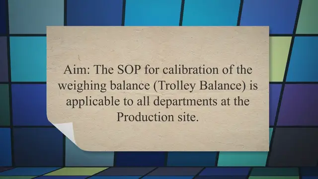 Video thumbnail for SOP for Calibration of Weighing Balance