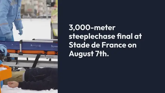 Video thumbnail for "Olympic Runner Lamecha Girma Stretchered Off Track in Neck Brace After Severe Fall in Steeplechase"