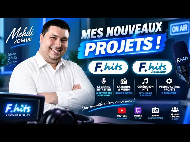 Video thumbnail for 🎙️ NOUVEAUX PROJETS, INTERVIEWS, RADIO & TWITCH !
