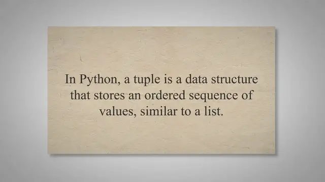 Video thumbnail for Pros and Cons of Python Tuple - Python Guide