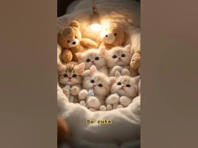 Video thumbnail for Cute kittens are playing together #shorts #funnycats #cute