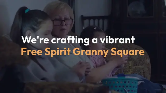 Video thumbnail for Eye-catching Crochet: Craft This Colorful Free Spirit Granny Square